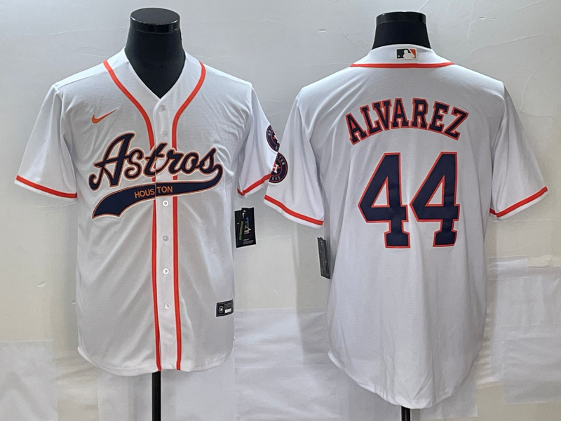 Men's Houston Astros Yordan Alvarez #44 White Jersey Joint Edition